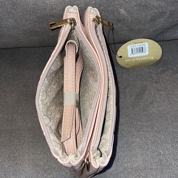 NEW.  Tan Leather Wallet and/or crossbody purse. - Picture 4 of 5